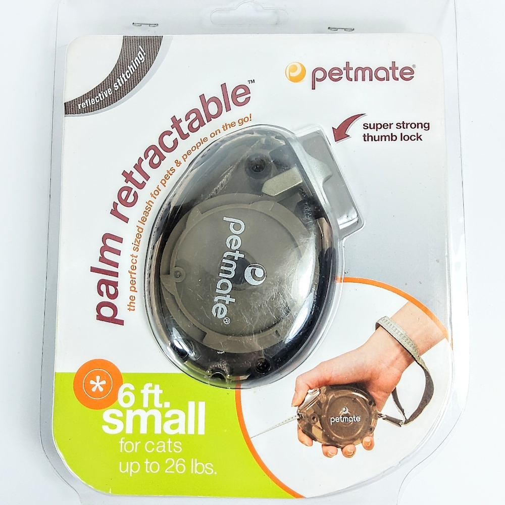 Petmate sm dog and cat 6ft wristlet retractable leash